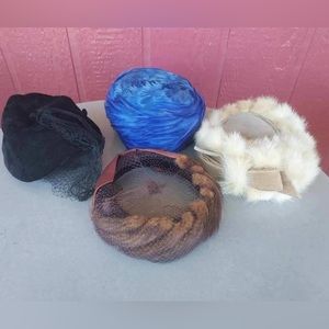 Set of 4 vintage hats